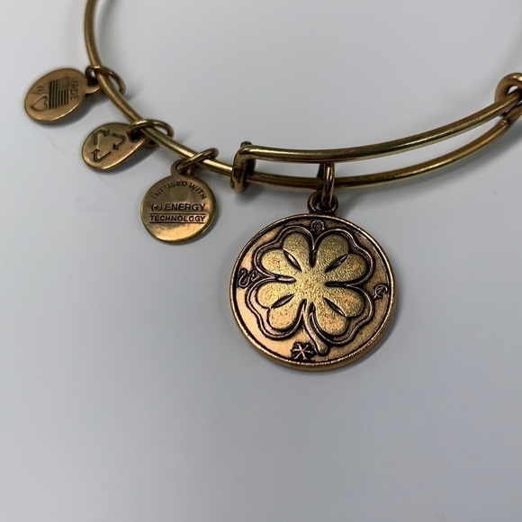 Alex And Ani Lucky Clover Expandable Charm Bangle, 2.5”-3.25” - Picture 2 of 4